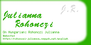 julianna rohonczi business card